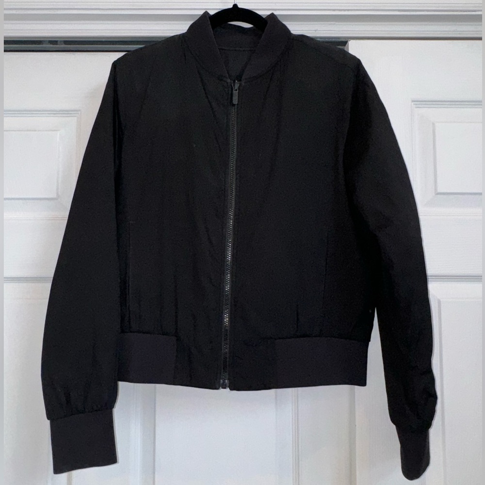 Lululemon Black Reversible Bomber Jacket